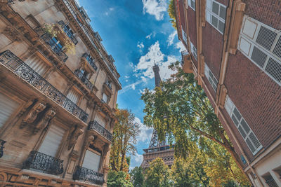 Low angle view of buildings against sky