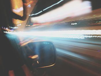 Close-up of car windshield