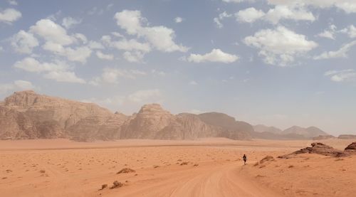 Scenic view of desert against sky