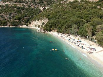 High angle view of beach