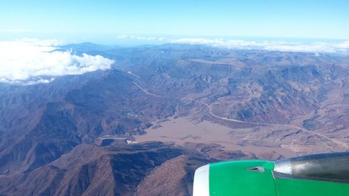 Aerial view of landscape against sky