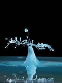 Close-up of water drops on glass