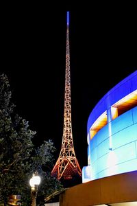 Low angle view of illuminated building