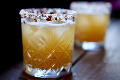 Close-up of drink on table