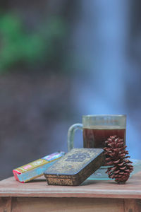 Close-up of drink on table