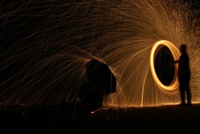 Light trails at night