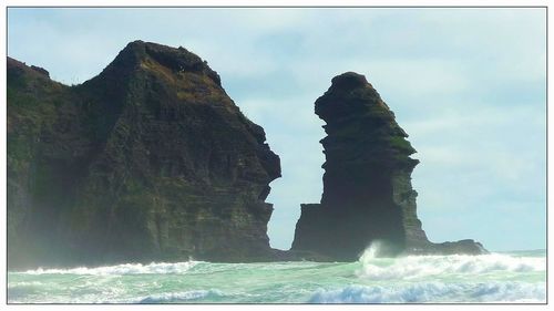 View of cliff at seaside