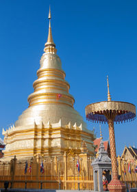 Low angle view of traditional building against sky