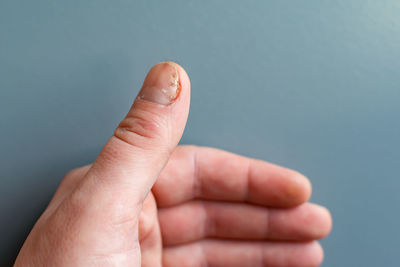 Close-up of human hand