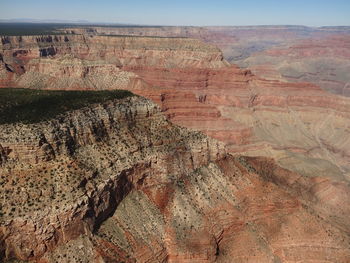 Aerial view of rock formations