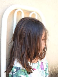 Portrait of girl wearing hat