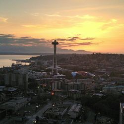 Cityscape at sunset
