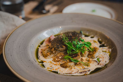 Close-up of food in plate