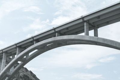 Low angle view of bridge against sky