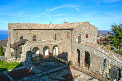 Old building against blue sky