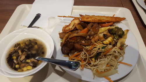 Close-up of served food
