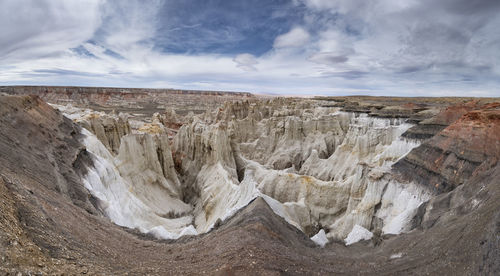 Massive landscape coal mine canyon on navajo reservation in ariz