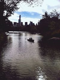 View of river with buildings in background