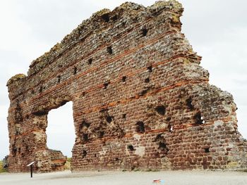 Low angle view of old ruins