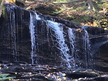 Scenic view of waterfall