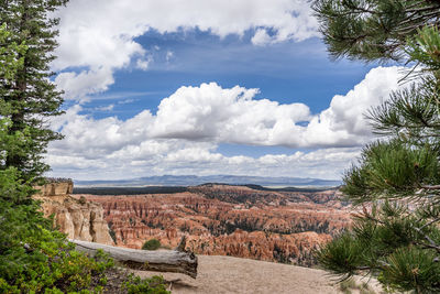 View of landscape against cloudy sky