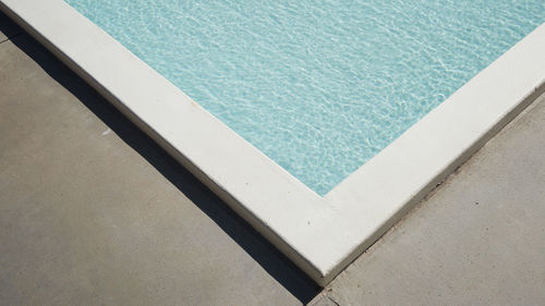 High angle view of edge of pool