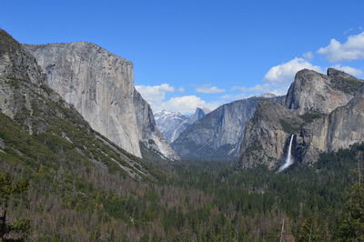 Scenic view of rocky mountains against sky