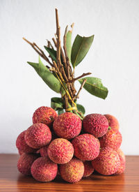 Closeup lychee fruit , thai fruit linchee background