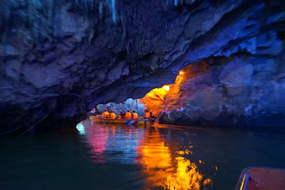 Rock formations in river