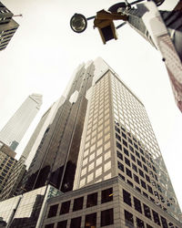 Low angle view of modern buildings against sky