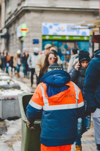 People walking outdoors