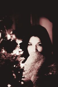 Close-up portrait of young woman