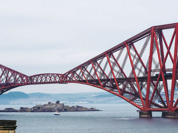 Bridge over river against sky