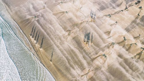 High angle view of desert land