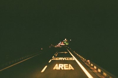 Road in city at night