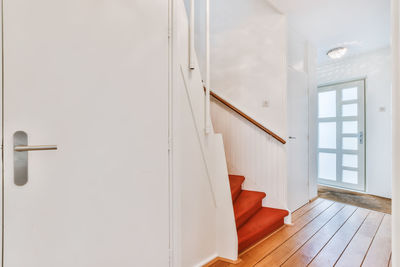 View of staircase at home