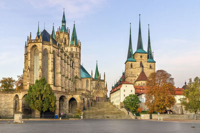 Erfurt cathedral and severikirche church, germany. 