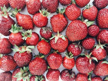 Full frame of strawberries