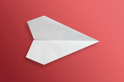 High angle view of white paper