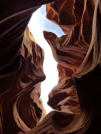 Low angle view of rock formations