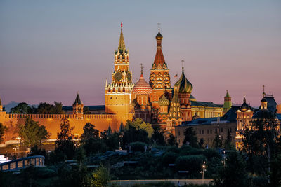 Moscow kremlin in the evening