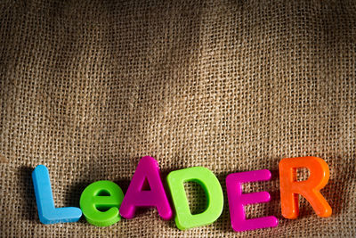 Directly above shot of text on wooden wall