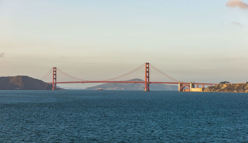 Suspension bridge over sea