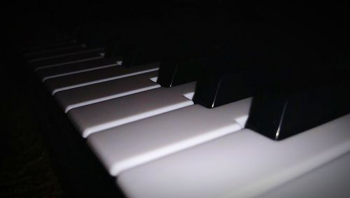 Close-up of piano keys