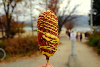 Close-up of ice cream cone