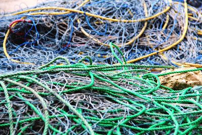 Close-up of fishing net