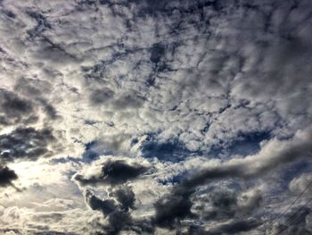Low angle view of clouds in sky