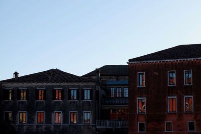 Residential building against clear sky