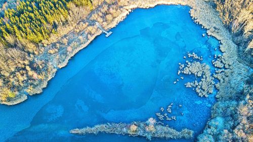 High angle view of swimming pool