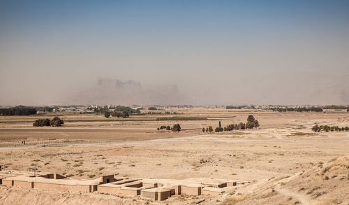 Scenic view of landscape against clear sky